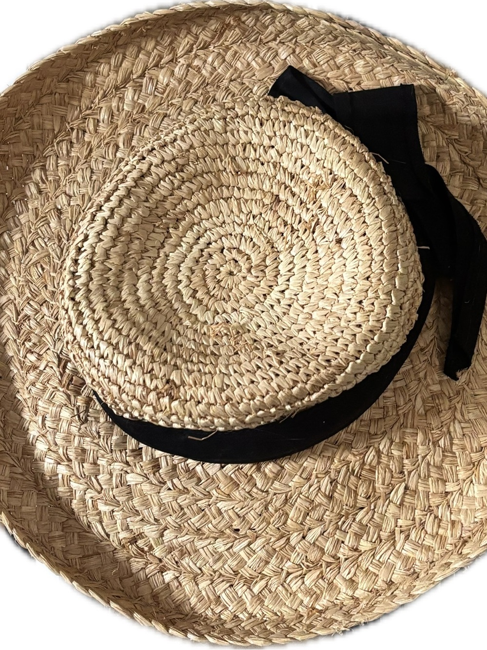 100% Raffia Straw Handmade Scala Collezione “Rockport” Raffia Big-Brim Sun Hat